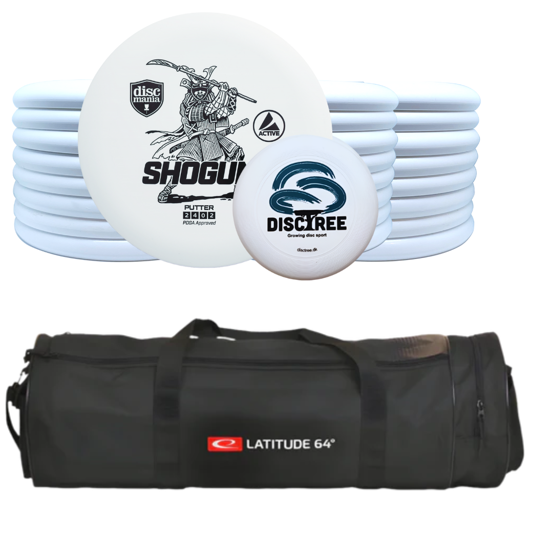 Disc golf skolesæt 30 discs med taske